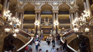 Lobby and granLobby and grand staircase, Opera Garnier, Paris, France
